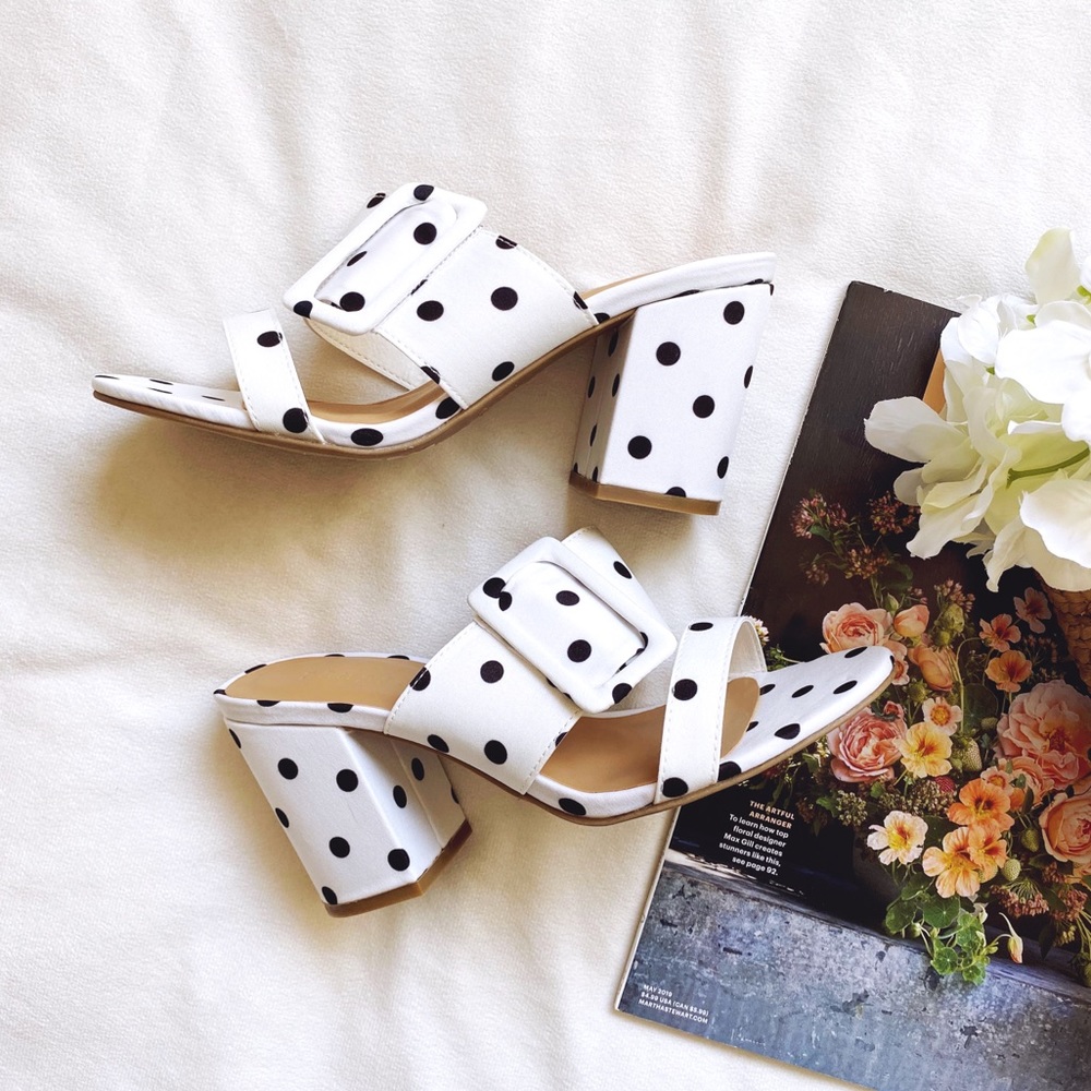 Polka Dot Heeled Sandals